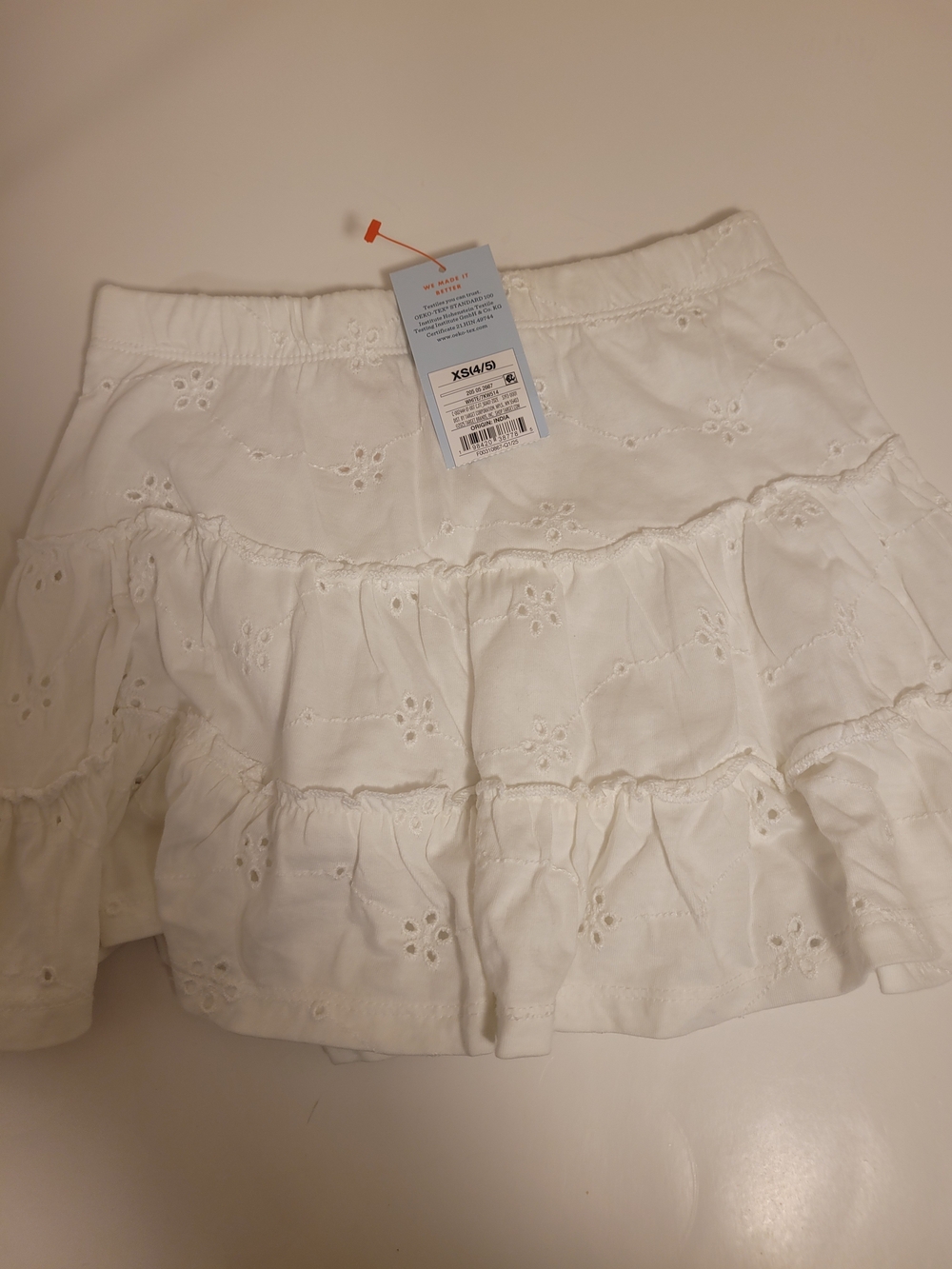 Cat & Jack White Eyelet Tiered Skort